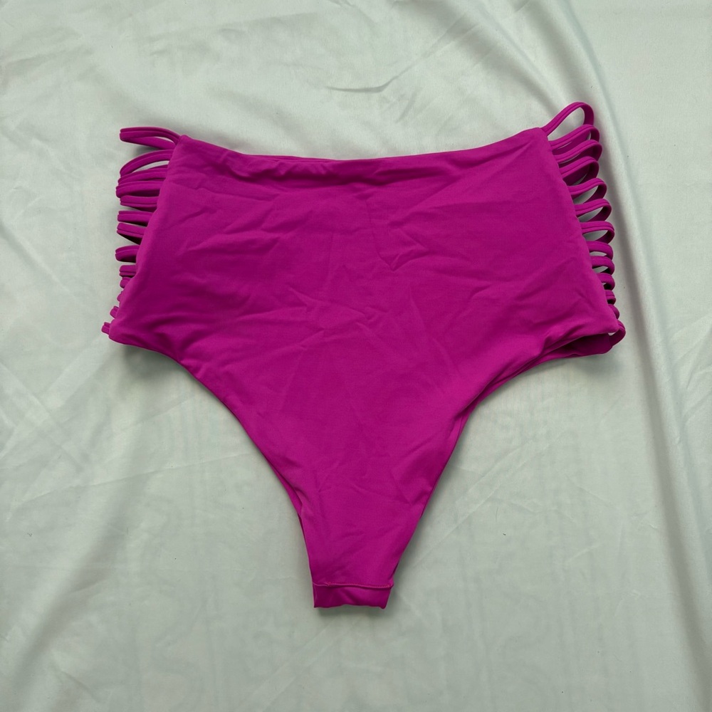 Pink Strappy Boutique Bikini Bottom